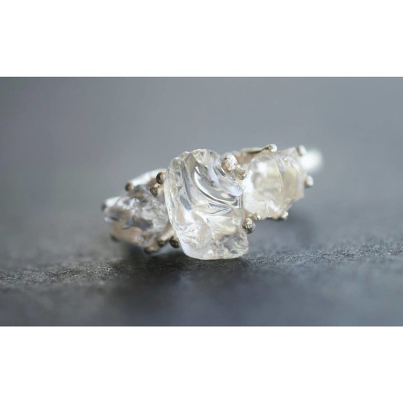 Other - alternative raw diamond engagement ring raw crystal size 4 5 6 7 8 8 9 1…